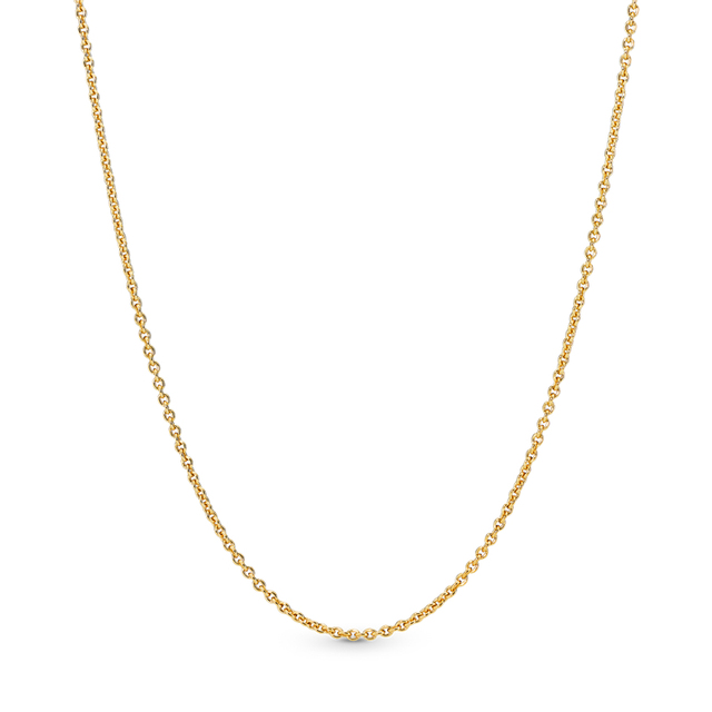 Naszyjnik łańcuszkowy z klasycznym żelaznym łańcuchem - różowe złoto - 925 Sterling Silver - biżuteria - prezent - Wianko - 1