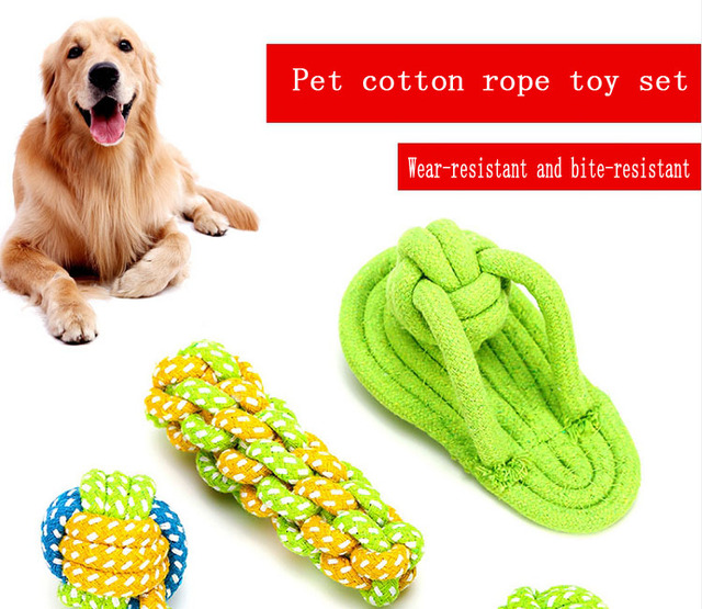 Interaktywna linia bawełniana dla dużych psów - zabawka do gryzienia i czyszczenia zębów - dla szczeniąt i małych psów - Wianko - 1