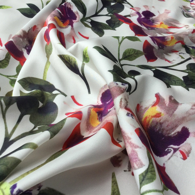 Letnia piżama sukienka z tkaniny satynowej o szerokości 145cm do DIY (materiał na metry) - 100% poliester, druk cyfrowy - Wianko - 3
