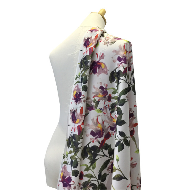 Letnia piżama sukienka z tkaniny satynowej o szerokości 145cm do DIY (materiał na metry) - 100% poliester, druk cyfrowy - Wianko - 2
