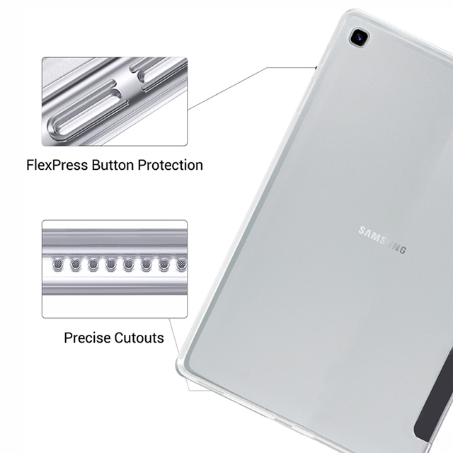 Stojak skórzany trzykrotnie inteligentny dla Samsung Galaxy Tab A, E, S6 Lite - kompatybilny z modelami T290, T510, T500, T720, T550, P200, P610, T560 - Wianko - 7