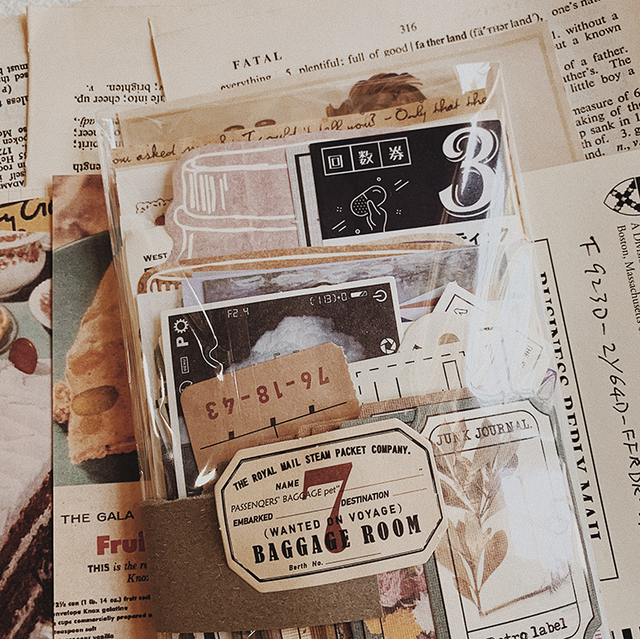 Naklejki samoprzylepne Vintage Travel Ticket - 190 szt. - dekoracyjne terminarze, etykiety, albumy fotograficzne, scrapbooking DIY, biuro - Wianko - 3