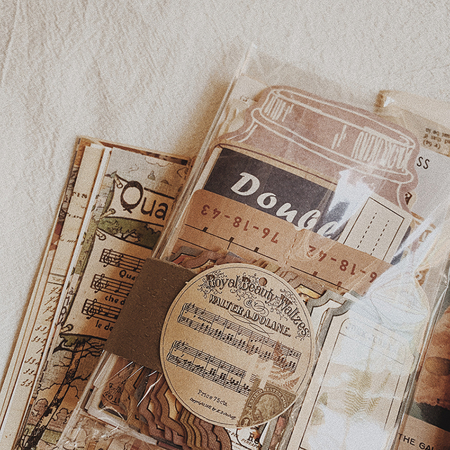 Naklejki samoprzylepne Vintage Travel Ticket - 190 szt. - dekoracyjne terminarze, etykiety, albumy fotograficzne, scrapbooking DIY, biuro - Wianko - 16