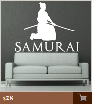 Naklejka Kendo maska samuraj Ninja plakat artystyczne Vinyl ozdobne malowidło wojownik - Wianko - 7