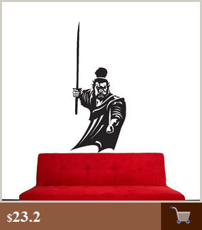 Naklejka Kendo maska samuraj Ninja plakat artystyczne Vinyl ozdobne malowidło wojownik - Wianko - 8