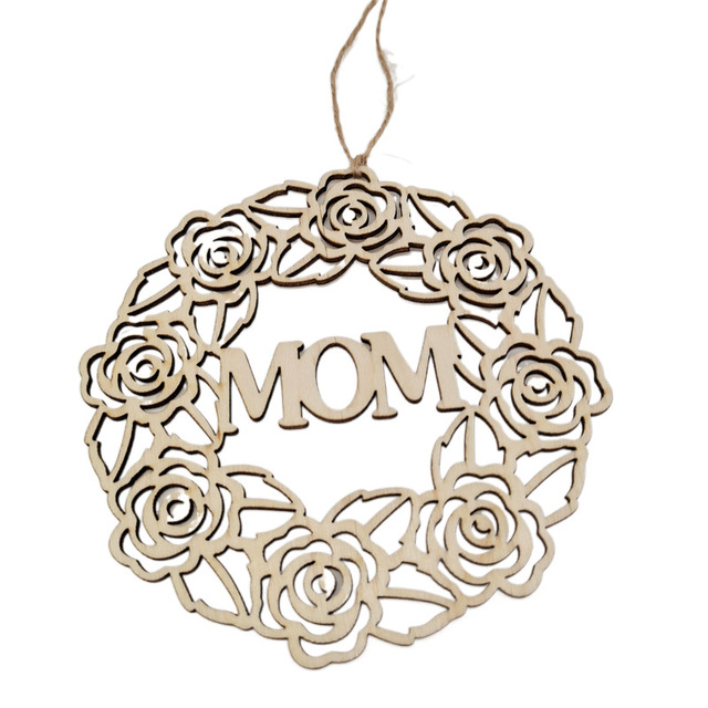 Dekoracyjne drewniane serce w kształcie serca na walentynki - Wiszący ornament zewnętrzny z drewna na sznurku - Idealny na dekoracje weselne - Wianko - 7
