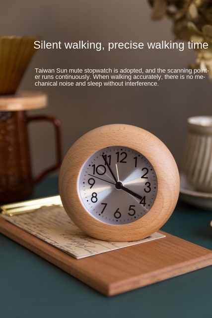Kreatywny cyfrowy budzik nocny - Retro drewniane zegary stołowe o nordyckim stylu i cichym działaniu - Wianko - 8