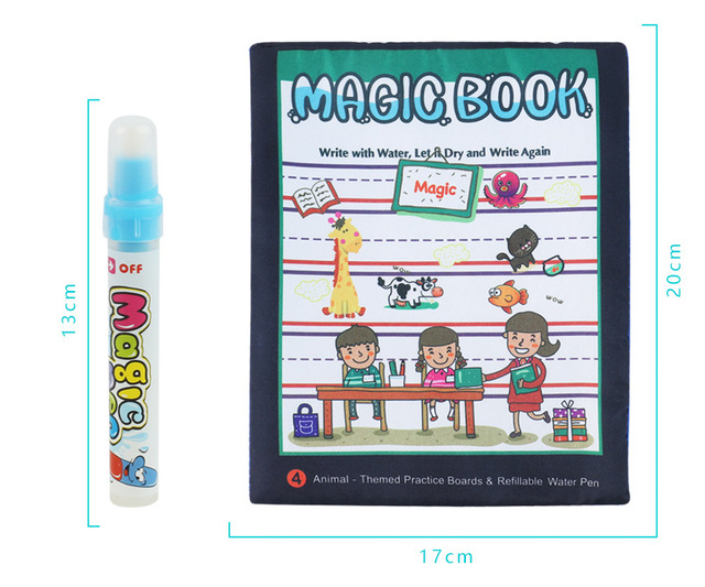 Magiczna woda szkicownik-kolorowanka dla dzieci - magiczny długopis, tablica do pisania Doodle Book, zabawka edukacyjna, prezenty bożonarodzeniowe - Wianko - 15