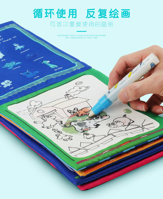 Magiczna woda szkicownik-kolorowanka dla dzieci - magiczny długopis, tablica do pisania Doodle Book, zabawka edukacyjna, prezenty bożonarodzeniowe - Wianko - 11
