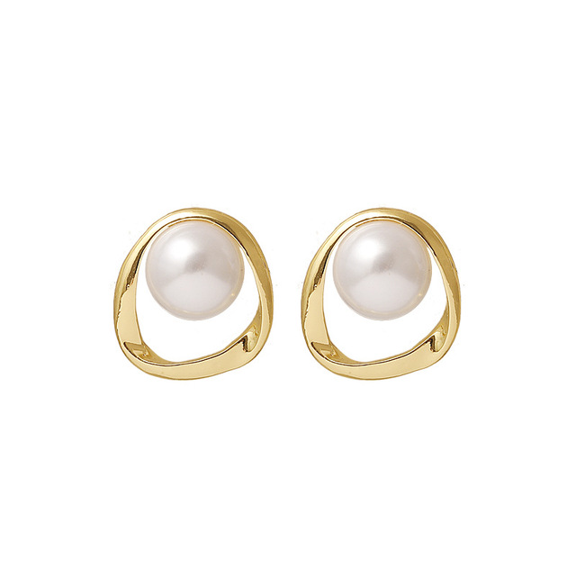 Kolczyk na wtyk z kreatywną igłą i pustą perłą S925, biżuteria elegancka i trendy - Wianko - 4
