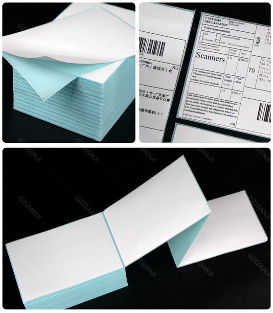 Rolkowy papier termiczny o szerokości 4 cali (100mm) do drukarki etykiet transportowych z uchwytem stojakem - Wianko - 2