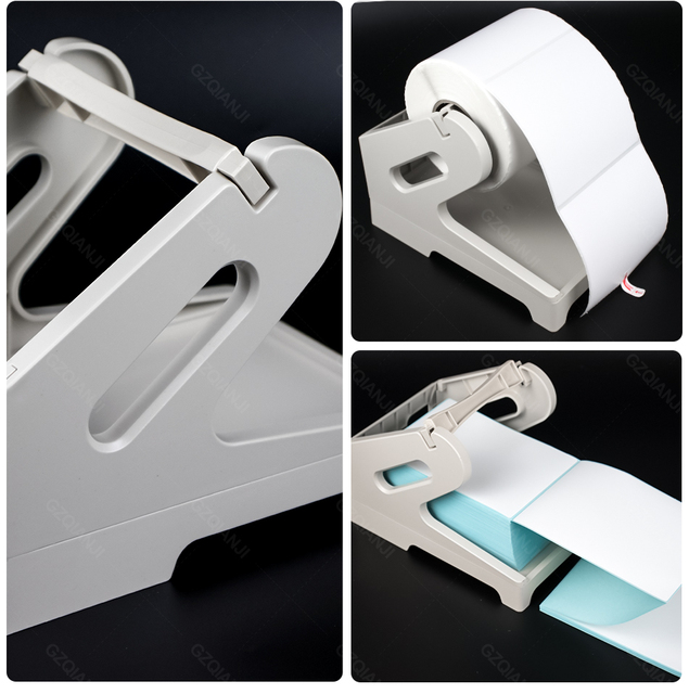 Rolkowy papier termiczny o szerokości 4 cali (100mm) do drukarki etykiet transportowych z uchwytem stojakem - Wianko - 10