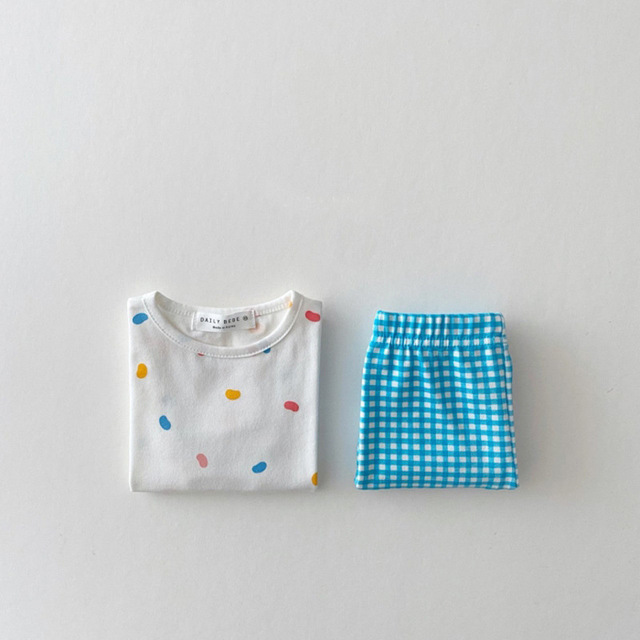 Zestaw domowej odzieży dziecięcej z krótkim rękawem - Engepapa lato: piżama dla chłopca/dziewczynki w owocowe wzory ani męczące kolory - Wianko - 8