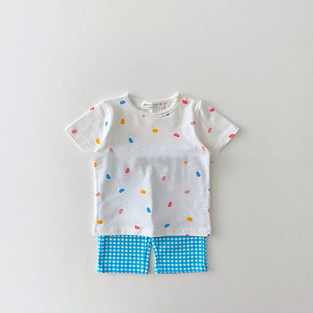 Zestaw domowej odzieży dziecięcej z krótkim rękawem - Engepapa lato: piżama dla chłopca/dziewczynki w owocowe wzory ani męczące kolory - Wianko - 6