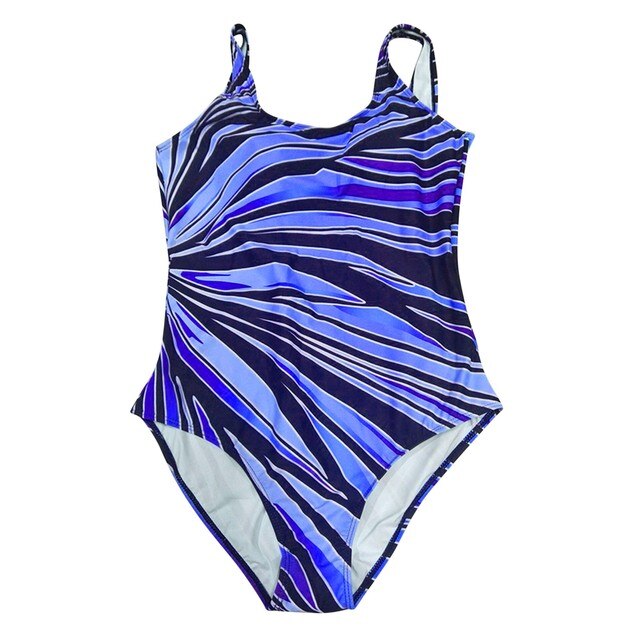 Damski strój kąpielowy jednoczęściowy, rozmiar Plus 5XL, o seksownym i konserwatywnym designie, ze gradientowym paskiem - Wianko - 13