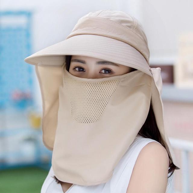 Zewnętrzna klapa ochronna na szyję z szybkim schnięciem, oddychająca - klapka na czapkę przeciwsłoneczną wędkarską, dla kobiet, z filtrem UV - Wianko - 2