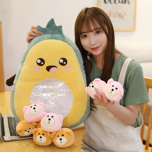 Pluszowe zabawki Totoro Pudding - urocze lalki w kształcie awokado dla dziewczynki - Wianko - 77