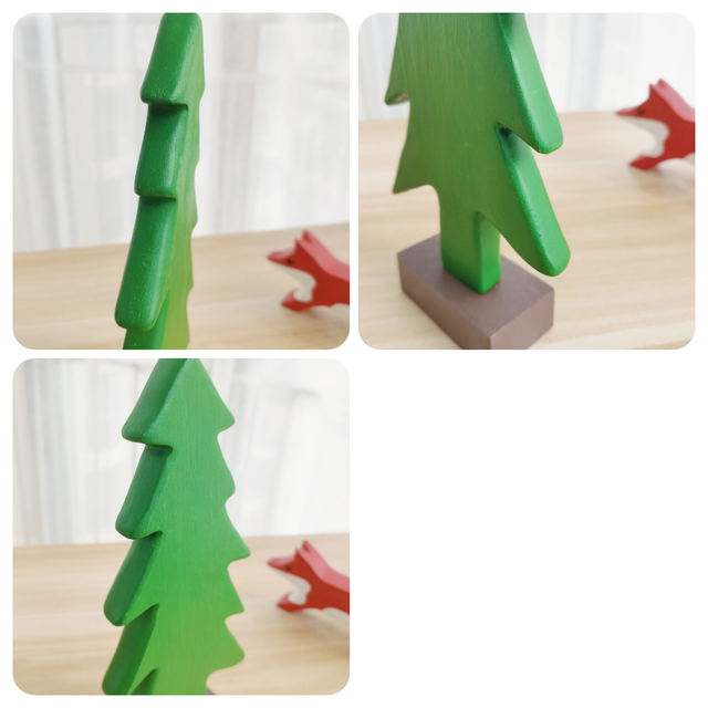 Drewniane zwierzęta Montessori Handmade - duża edukacyjna zabawka dla dzieci: rysunek, Sosna, naturalne - Wianko - 3