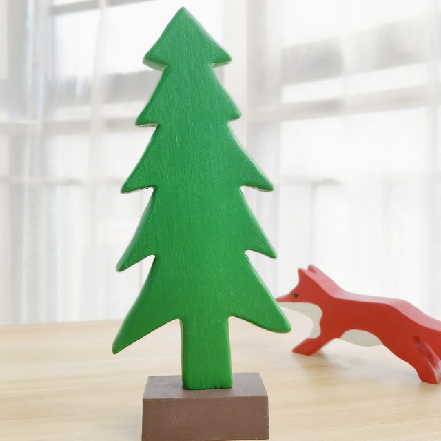 Drewniane zwierzęta Montessori Handmade - duża edukacyjna zabawka dla dzieci: rysunek, Sosna, naturalne - Wianko - 2