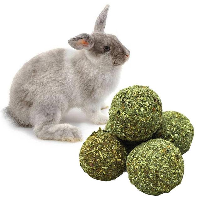 Kulka do szlifowania dla zwierząt domowych z naturalną trawą - królik, świnka morska, Totoro - Wianko - 4