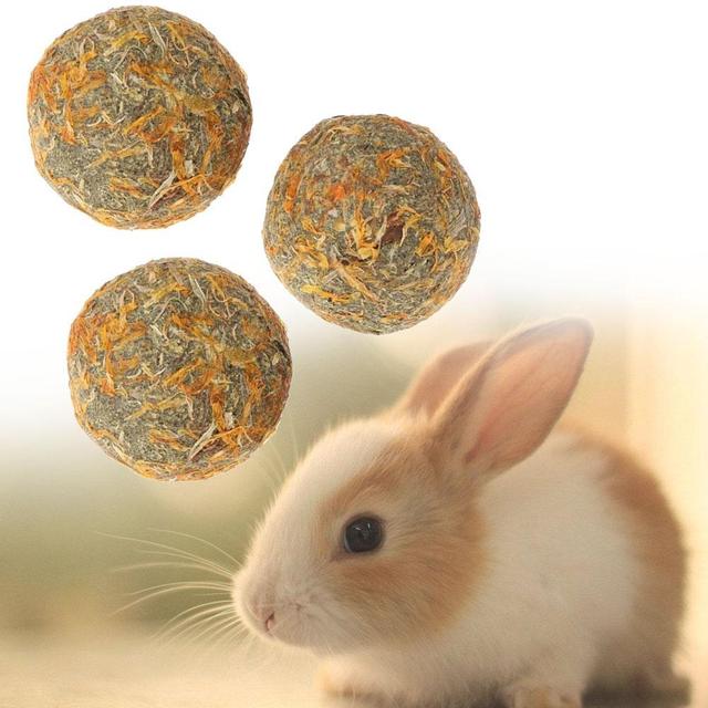 Kulka do szlifowania dla zwierząt domowych z naturalną trawą - królik, świnka morska, Totoro - Wianko - 14