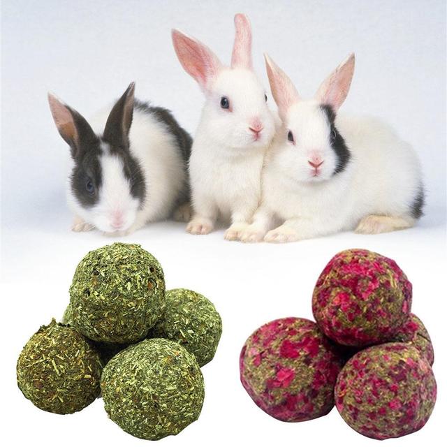 Kulka do szlifowania dla zwierząt domowych z naturalną trawą - królik, świnka morska, Totoro - Wianko - 7