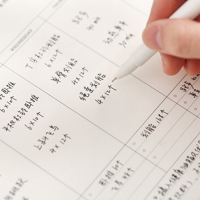 Biznes kalendarz tygodniowy i miesięczny, rozkładany notatnik z codziennym harmonogramem - Wianko - 2