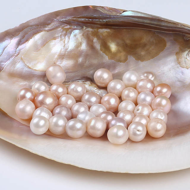 Luźne koraliki perłowe słodkowodne, 12-13 mm, naturalne, okrągłe - Wianko - 2