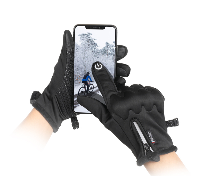 Rękawiczki rowerowe na zimę wodoszczelne z ekranem dotykowym pełne rękawiczki sportowe męskie i damskie - Wianko - 20