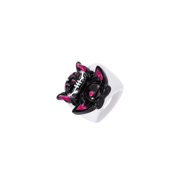 Nowy pierścień Halloween z dynią kotem - kreatywna biżuteria ograniczona i śliczna - Wianko - 13
