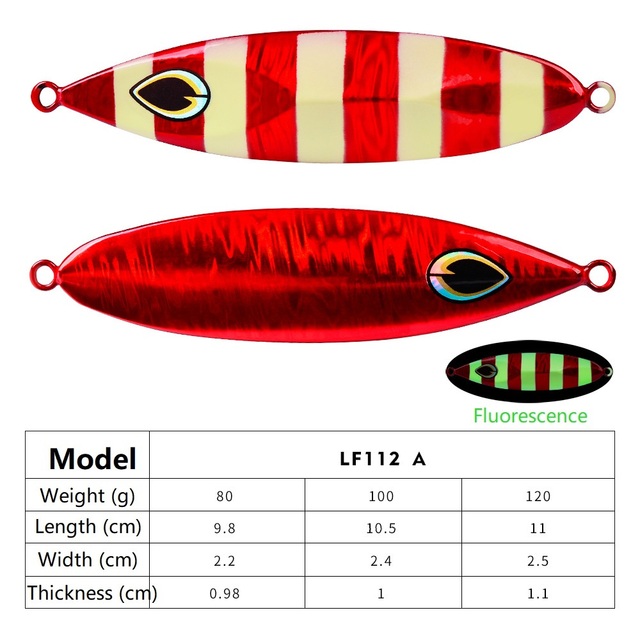 Zestaw 5 sztuk: Jigging fishing Lure jig metalowy łyżka 80g 100g 120g do łowienia ryb przynęty na Shore powolne w Japonii, idealne na Fish Bass w słonowodne - Wianko - 6