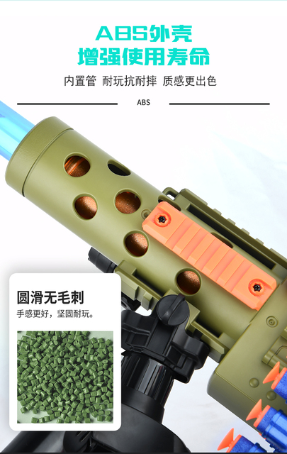 Elektryczny Pistolet Zabawkowy Dla Chłopca Gatling Maszyna Pistonowa M2 z Miekkimi Pociskami - Wianko - 9