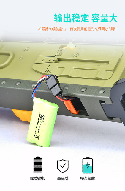 Elektryczny Pistolet Zabawkowy Dla Chłopca Gatling Maszyna Pistonowa M2 z Miekkimi Pociskami - Wianko - 5