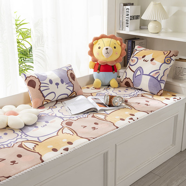 Niestandardowy miękki dywan balkonowy, pluszowa mata Tatami w różowym kreskówkowym stylu dla dziewczyn, do sypialni na podłogę - Wianko - 3