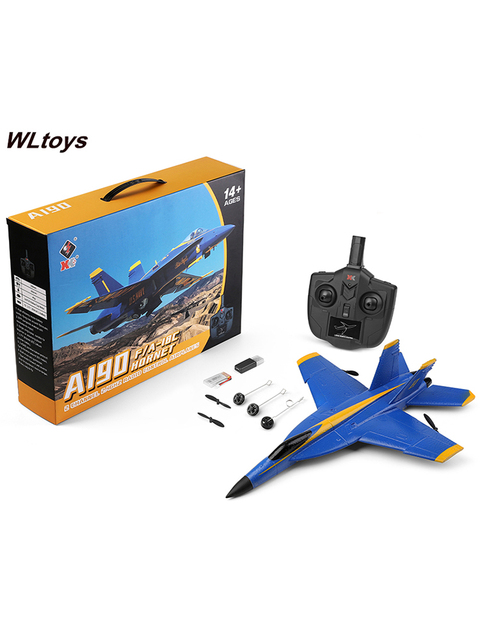 Wltoys XK A190 F-18 - zdalnie sterowany model F/A-18C 2-kanalowy samolot, 2.4GHz radiowe sterowanie, 6-osiowy dron pilot zdalnego sterowania szybowiec - Wianko - 8