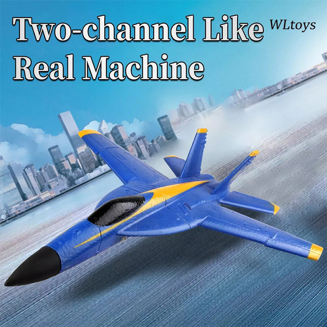 Wltoys XK A190 F-18 - zdalnie sterowany model F/A-18C 2-kanalowy samolot, 2.4GHz radiowe sterowanie, 6-osiowy dron pilot zdalnego sterowania szybowiec - Wianko - 1