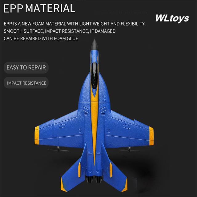 Wltoys XK A190 F-18 - zdalnie sterowany model F/A-18C 2-kanalowy samolot, 2.4GHz radiowe sterowanie, 6-osiowy dron pilot zdalnego sterowania szybowiec - Wianko - 5