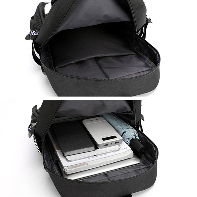 Plecak Anime Captor z USB, wykonany z wysokiej jakości płótna, idealny dla młodzieży i studentów, na co dzień, z miejscem na laptopa - Wianko - 12