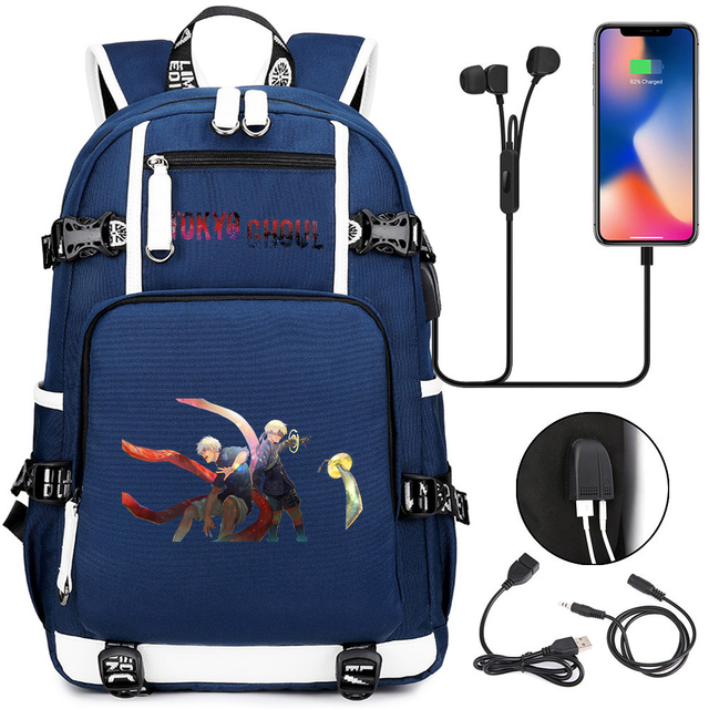 Plecak Tokyo Ghoul Casual, na zamek błyskawiczny, szkoły torby dla nastolatków, tornister Unisex, uczeń podróżujący na laptopa, torby na ramię - Wianko - 3