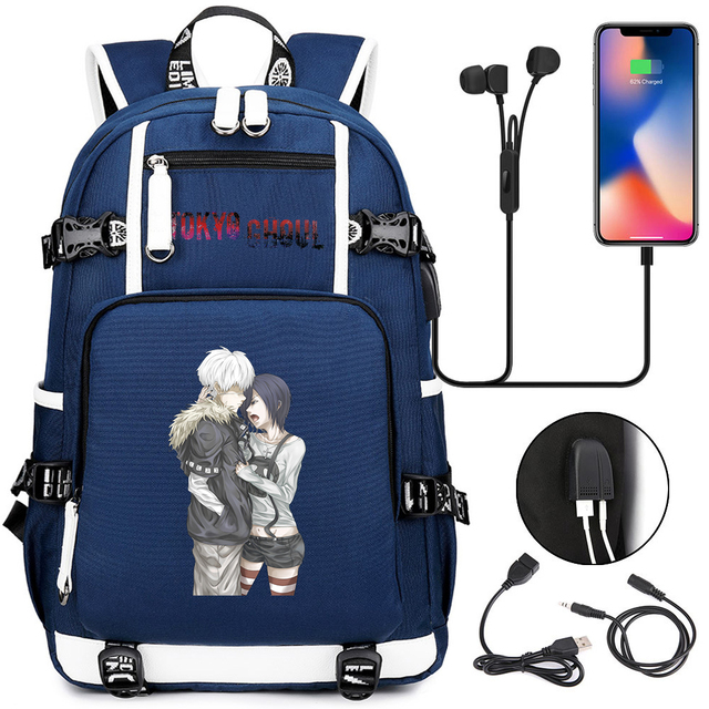 Plecak Tokyo Ghoul Casual, na zamek błyskawiczny, szkoły torby dla nastolatków, tornister Unisex, uczeń podróżujący na laptopa, torby na ramię - Wianko - 6