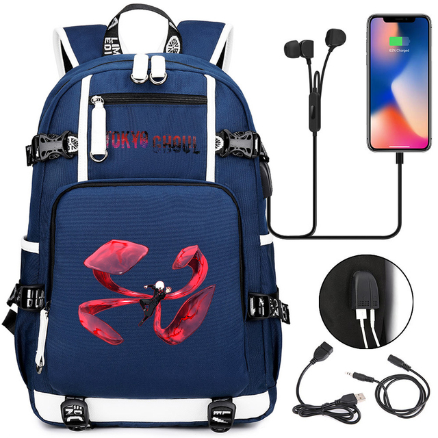 Plecak Tokyo Ghoul Casual, na zamek błyskawiczny, szkoły torby dla nastolatków, tornister Unisex, uczeń podróżujący na laptopa, torby na ramię - Wianko - 5