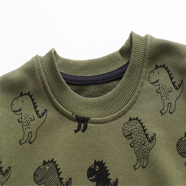 Bluza chłopięca z nadrukiem zwierząt - Skoki metrów, jesienno-zimowa kolekcja, dziecięce ubrania bawełniane - Wianko - 3