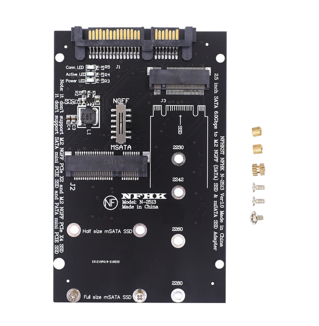Adapter Mini PCIE M.2 NGFF Msata to Sata 2.5 Cal + M gniazdo pulpitu NGFF konwerter SSD M2 - Karta rozszerzająca - Wianko - 8