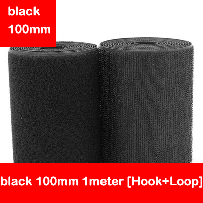 Taśma rzepowa bezklejowa Velcros - 5 metrów/partia, szerokości: 16/20/25/30/38/50/100/150mm, kolor: czarny i biały, do szycia DIY - Wianko - 16