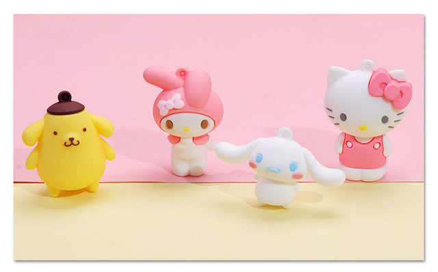 Brelok do kluczyków Sanrio Kuromi Mymelody Kitty w stylu Kawaii - śliczny mały prezent z wiszącą laleczką na boże narodzenie dla chłopca i dziewczyny - Wianko - 18