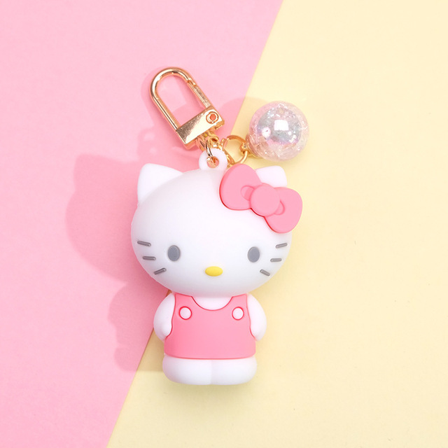 Brelok do kluczyków Sanrio Kuromi Mymelody Kitty w stylu Kawaii - śliczny mały prezent z wiszącą laleczką na boże narodzenie dla chłopca i dziewczyny - Wianko - 8