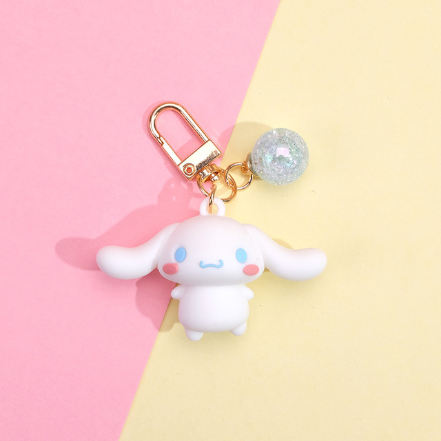 Brelok do kluczyków Sanrio Kuromi Mymelody Kitty w stylu Kawaii - śliczny mały prezent z wiszącą laleczką na boże narodzenie dla chłopca i dziewczyny - Wianko - 17