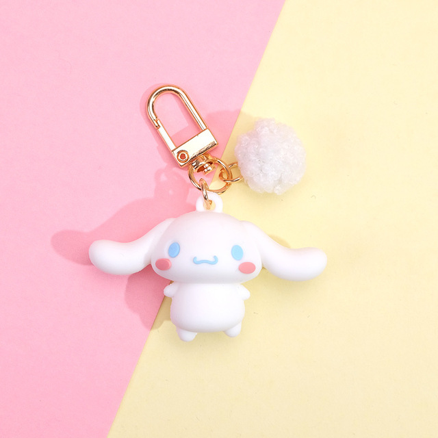 Brelok do kluczyków Sanrio Kuromi Mymelody Kitty w stylu Kawaii - śliczny mały prezent z wiszącą laleczką na boże narodzenie dla chłopca i dziewczyny - Wianko - 16