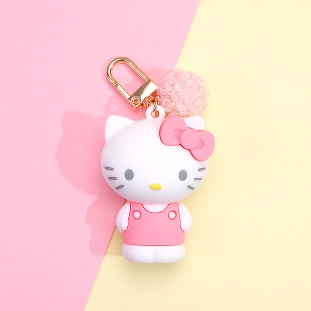 Brelok do kluczyków Sanrio Kuromi Mymelody Kitty w stylu Kawaii - śliczny mały prezent z wiszącą laleczką na boże narodzenie dla chłopca i dziewczyny - Wianko - 7