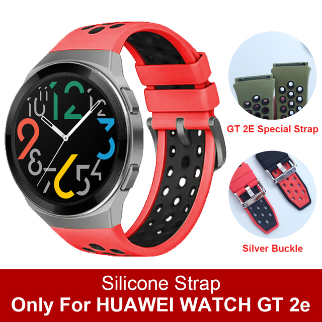 Pasek nadgarstkowy z miękkiego silikonu, oficjalny styl dla HUAWEI Watch GT 2e GT2E (koreański) - Wianko - 1